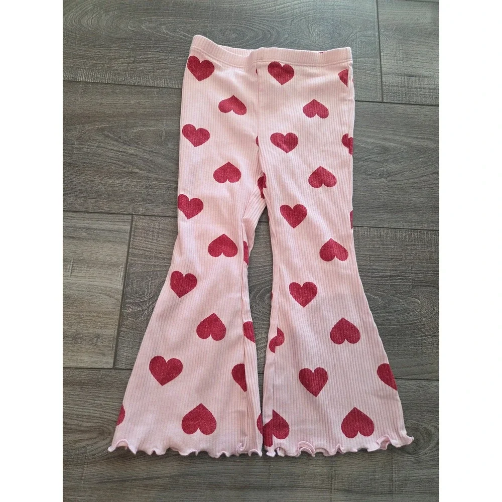 Old navy toddler girl hearts flare pants 3t